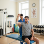 Post-surgery physiotherapy session